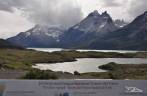 Mesmo em dia nublado, as paisagens grandiosas do parque Nacional Torres del Paine, no sul do Chile